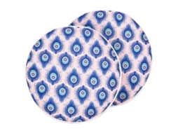 Conjunto De 2 Almofadas De Exterior Beliani Ceriana De Poliéster Azul 40x40x10