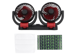 Ventilador Doble Cabeça para Coche DC24V Motor Sem Escovas 2 Velocidades Giratório 360 Graus com S/MARCA