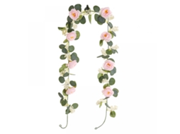 Guirlanda Artificial de Rosas, Rosa, 1 Unidade BRILVIBERA