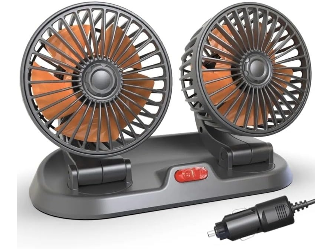 Ventilador De Painel Carro Com Duas Cabeças, Ventilador Giratório De Carro Com Duas Cabeças, Dissipação De Calor