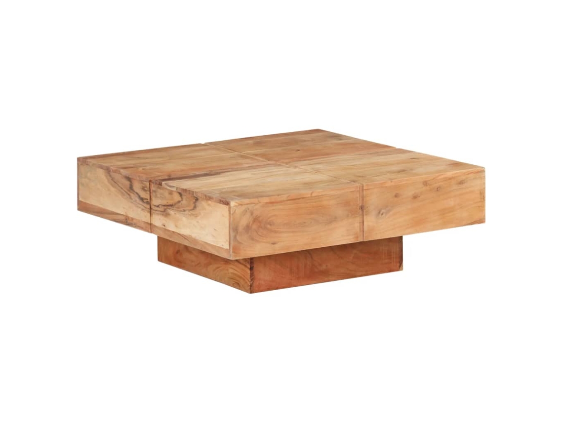 Coffee Table, Coffee Tables Vidaxl Marrom Madeira De Acácia (80 X 80 X 28 Cm)