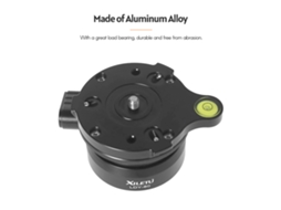 Cabeça panorâmica Xiletu LDY-60 CNC, em alumínio, carga máxima de 10 kg, parafusos de 1/4" e 3/8", para câmeras, tripés e monopés.