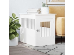 Vidaxl Móvel Casota Para Cão 55x80x68 Cm Derivados De Madeira Branco