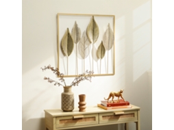 Moldura de Metal com Design de Folhas,decoração de Parede,estilo Moderno,cor Dourada BTFORUS