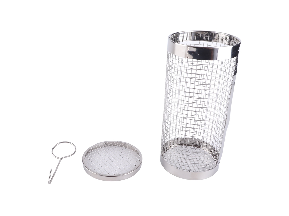 Cesta de Churrasco de Aço Inox Portátil