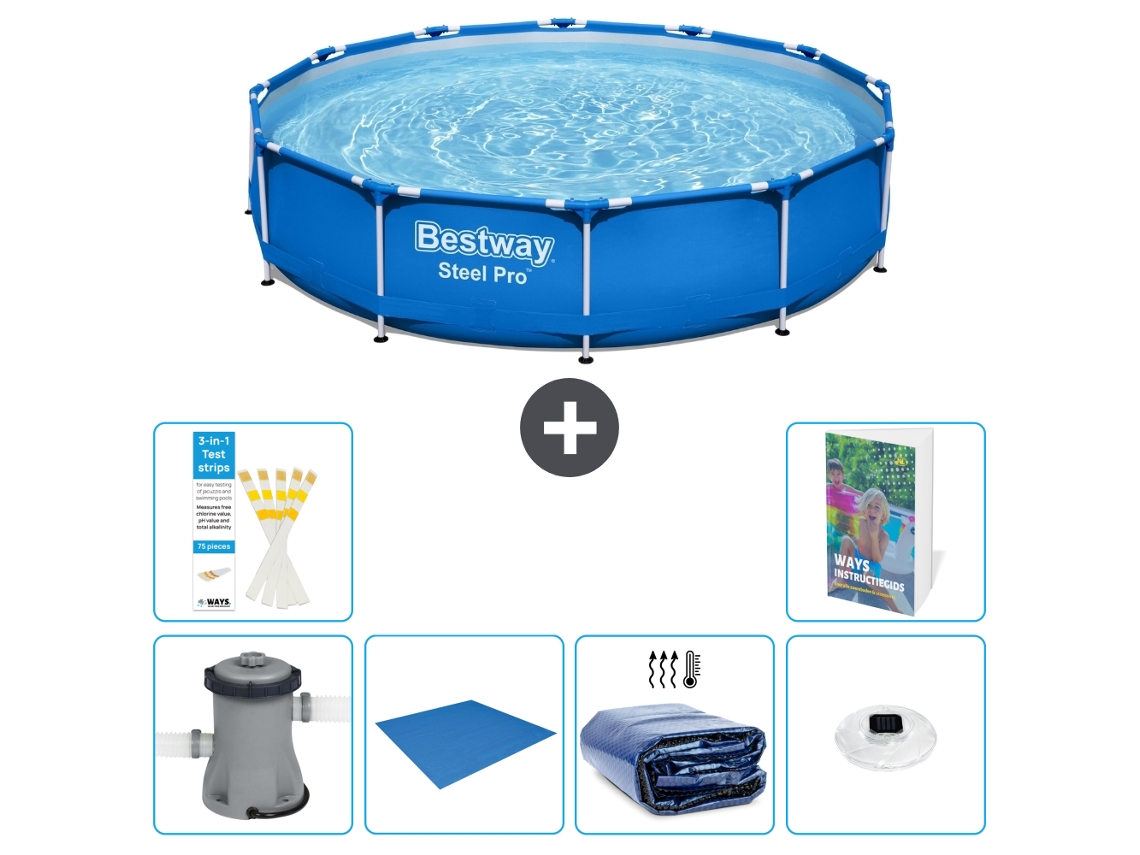 Piscina Bestway Steel Pro Redonda 305x76 Cm 5 peças S272 BESTWAY