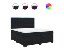 Box Spring Bed, Box Spring Beds Vidaxl Preto Veludo (180 X 200 Cm)