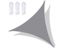 Toldo triangular impermeável 3x3x3 m, com bloqueio UV 95%, kit de fixação resistente à água