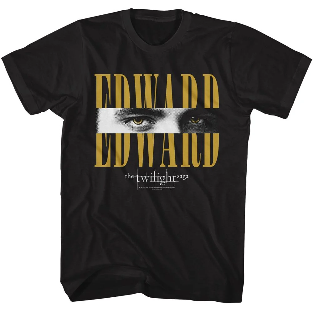 Rockinstone Twilight Movie Edward Eyes Black Adult T-shirt Size:xxxl