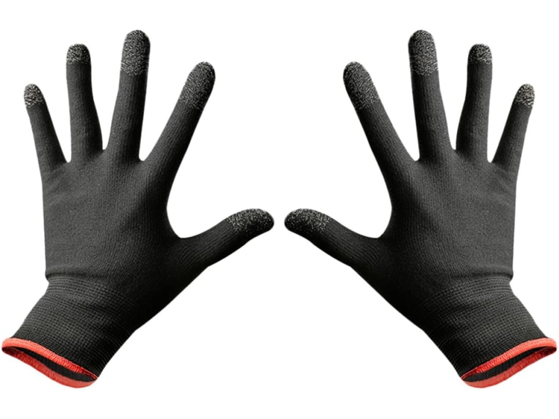 Luvas Eringogo Masculinas Confortáveis E Absorventes De Suor Para Jogos Com Tela Sensível Ao Toque, Em Fibra Prateada