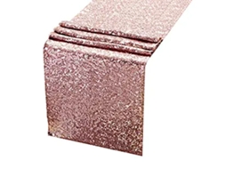 Toalha de Mesa de Fibra de Poliéster com Lustres Dourados para Decoração S/MARCA