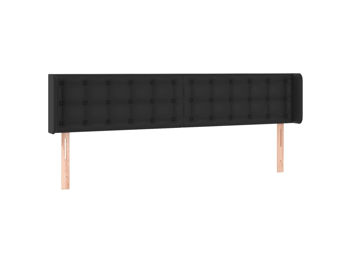 Headboard, Headboards Vidaxl Preto Couro Artificial (163 X 16 X 78/88 Cm)