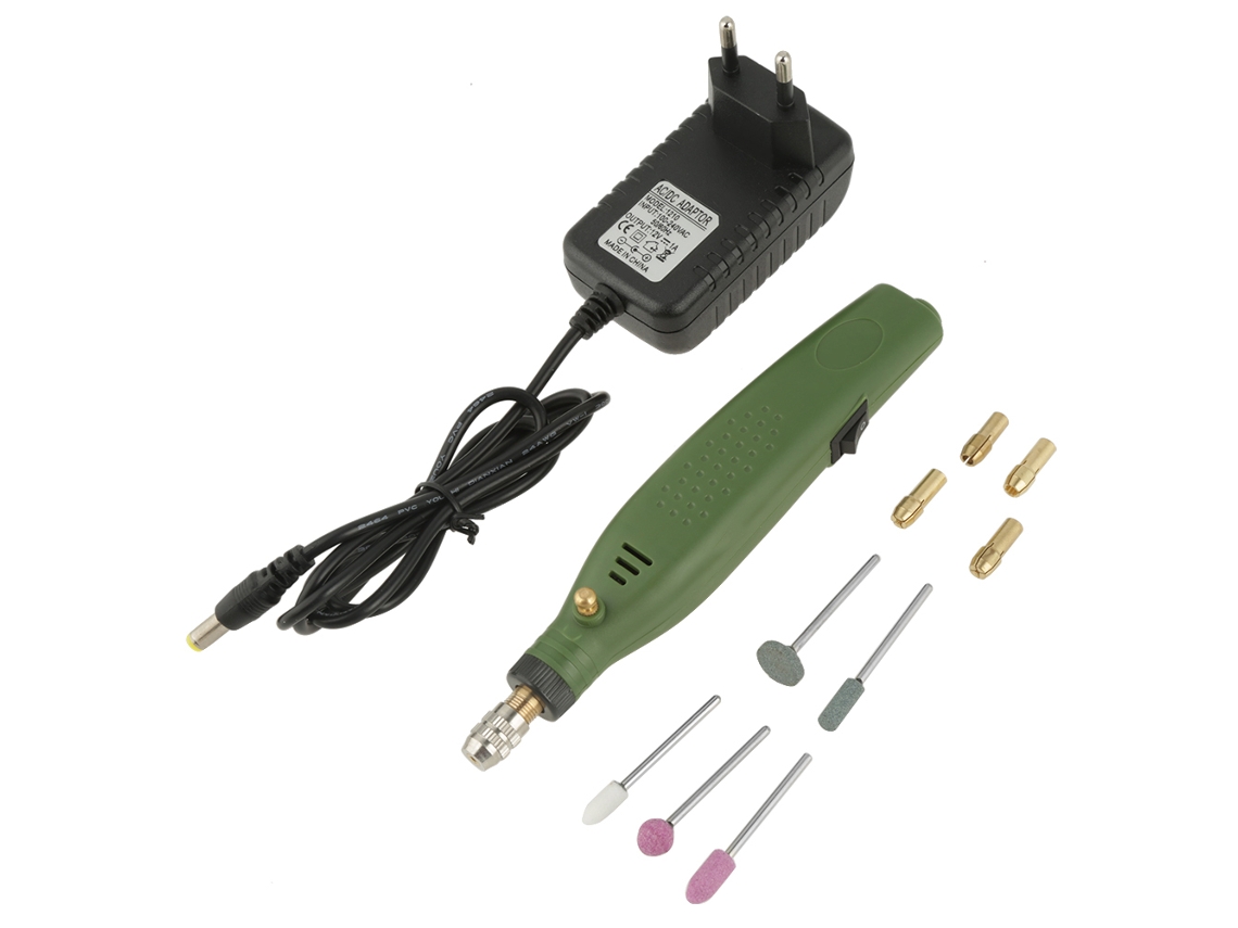 Kit de ferramenta rotativa elétrica mini furadeira para moagem polimento e gravação S/MARCA