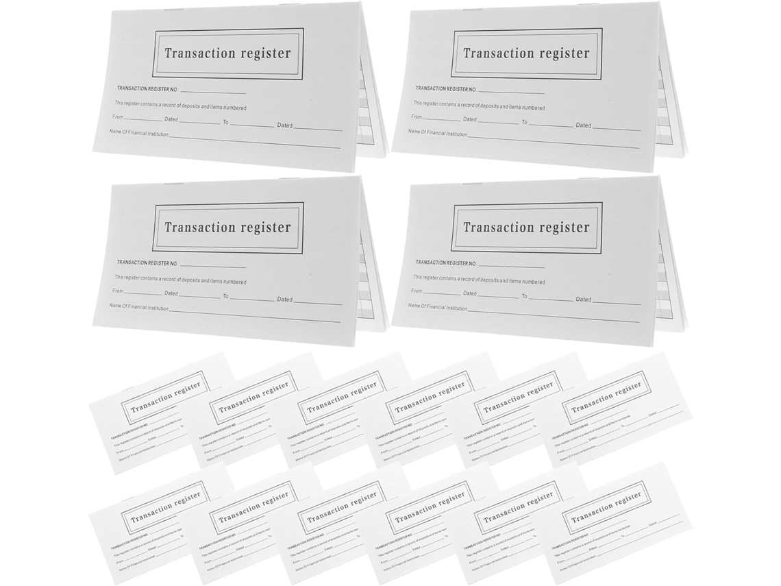 Sherchpry Registros De Cheques E Posse De Contas Em Papel Branco Lote De 20 Pacotes Design Simples E