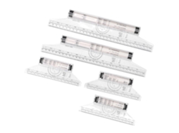 Régua De Medição Transparente Com Rolo Fabater De 5 Peças, 15cm E