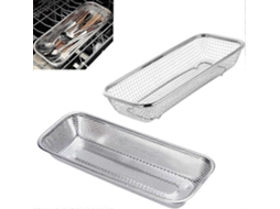 Organizador de Gaveta de Cozinha AQUAFORGE (pacote com 2, Lavável na Lava louças, Cesto para Talheres, Organizador de Gaveta em Aço)