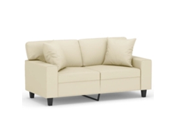 2-seater Sofa, 2-seater Sofas Vidaxl Creme Couro Artificial (n/a)