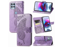 Capa De Couro Com Aba Horizontal, Estampa De Borboletas E Flores Em Relevo, Para Motorola Edge S, Com Suporte, Compartimentos Para Cartões, Carteira E