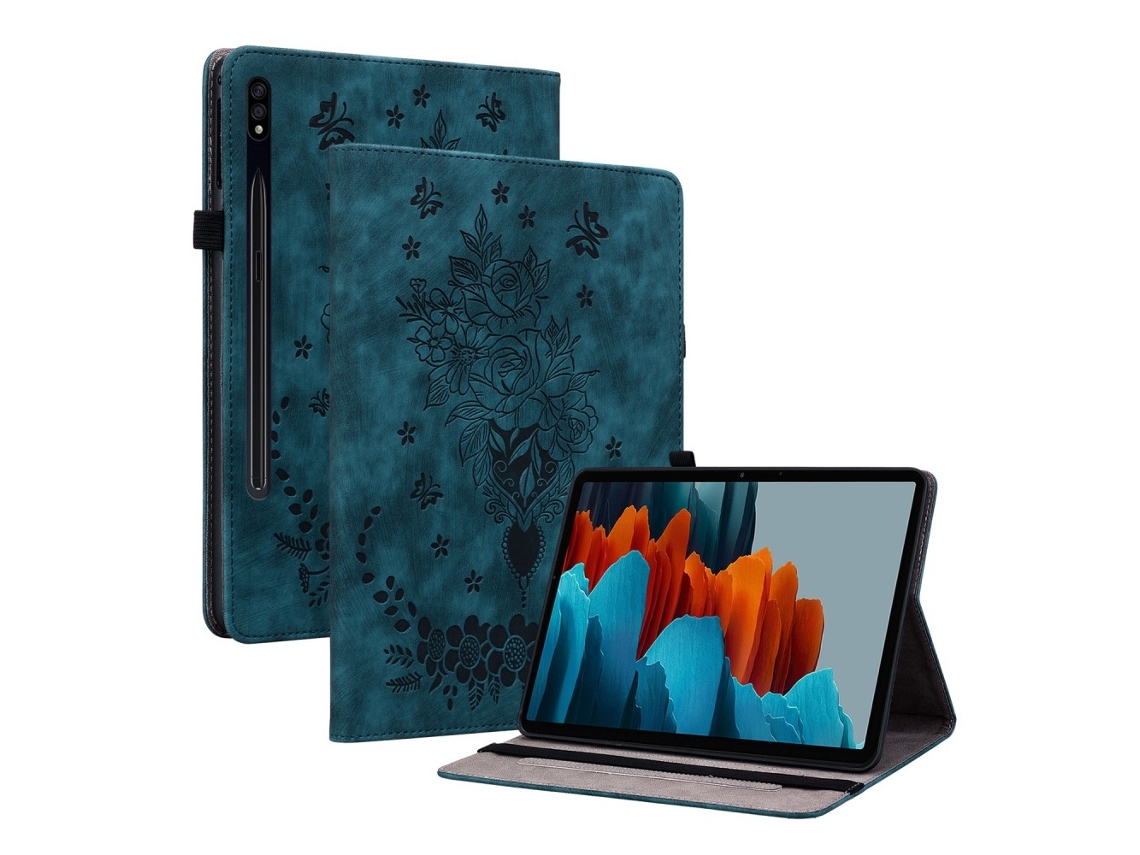 Capa Mandala Borboleta Samsung Galaxy Tab S10 Plus, Azul