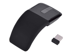 2026 rato Sem Fio Plegável 2.4g com Toque Curvo, Receptor Usb para Pc/notebook/tv Inteligente, Preto