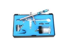 Kit de aerógrafo de dupla ação com Sifão Power, copos de 5cc e 22cc para arte, unhas, decoração de bolos e mãos.