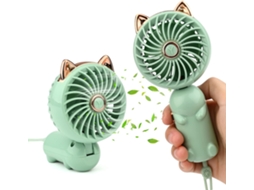 Mini Ventilador De Mão, Mini Ventilador Usb Portátil Com Bateria Recarregável E 3 Velocidades, Pequeno Ventilador Dobrável Portátil( Verde)