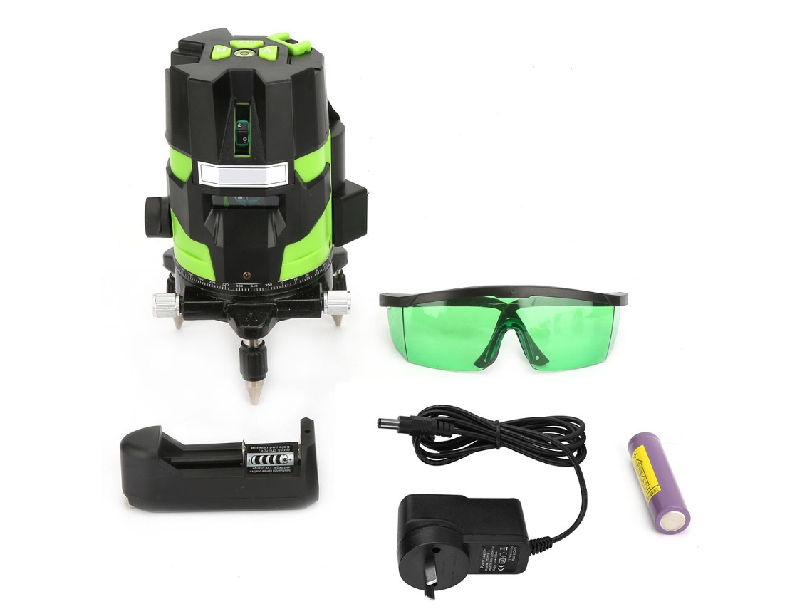 Nível Laser Para Ladrilhos De Piso (três Linhas Verde, Quatro Pontos)