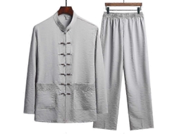 Camiseta Para Homem De Linho E Algodão - Lavagem À Mão Fria, Passar A Temperatura Normal Cinza Claro
