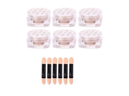 6pcs Pó De Unha 0.5g Para Arte De Unhas Glitter Pigmento Decoração Tcl-06 Com Pincéis Para Salão E Casa