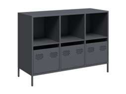 Aparador MAISON EXCLUSIVE em aço laminado a frio antracite (101,5 x 39 x 73,5 cm)
