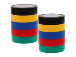 Iplusmile 10-rolos De Fita Isolante Colorida Para Cabos Elétricos, Uso Interno E Externo, Fita Isolante Para Altas
