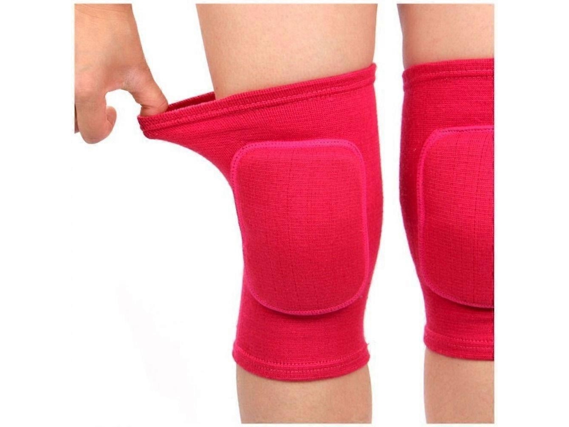 Joelheiras Esportivas Respiráveis, Joelheiras Elásticas, Suporte De Joelho De Esponja Espessada Para Dança, Rosa E Vermelho Aquaforge