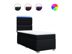 Box Spring Bed, Box Spring Beds Vidaxl Preto Tecido (90 X 200 Cm)