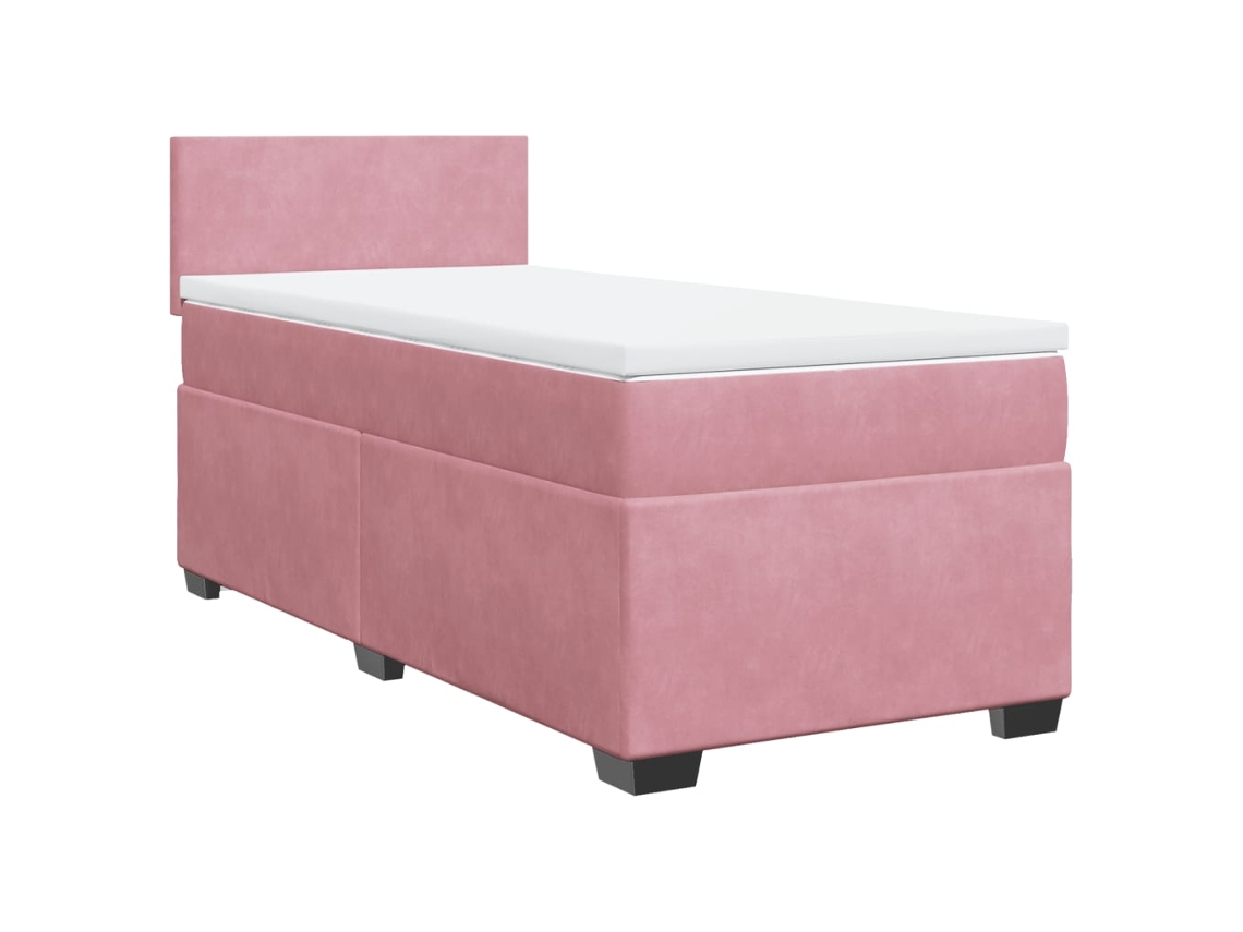 Box Spring Bed, Box Spring Beds Vidaxl Cor-de-rosa Veludo (100 X 200 Cm)