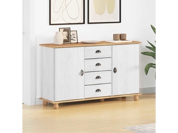 Vidaxl Buffet Askim 133,5 X 40 X 79 Cm Madeira De Pinho Maciça
