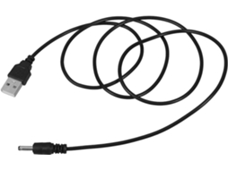 Cabo De Alimentação Usb Para Carregamento Rápido Dc 5v, Em Cobre E Pvc Preto.