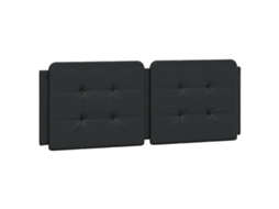 Almofada de Cabeça Zadar Couro Artificial Preto 120 cm MAISON EXCLUSIVE