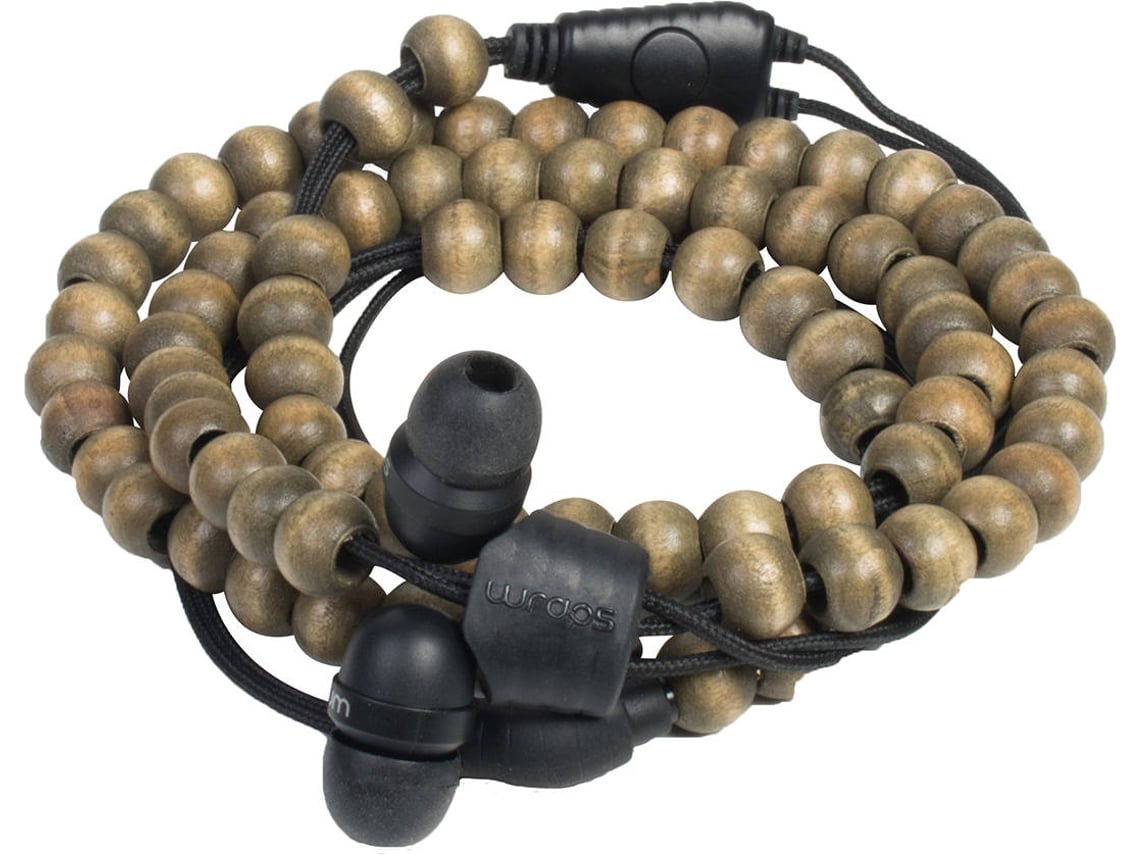 Auriculares WRAPS de nogueira natural