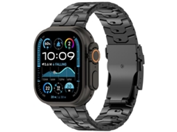 Bracelete Para Apple Watch 42/41/40/38mm - Liga De Titânio Com Fecho De Segurança Removível Preto