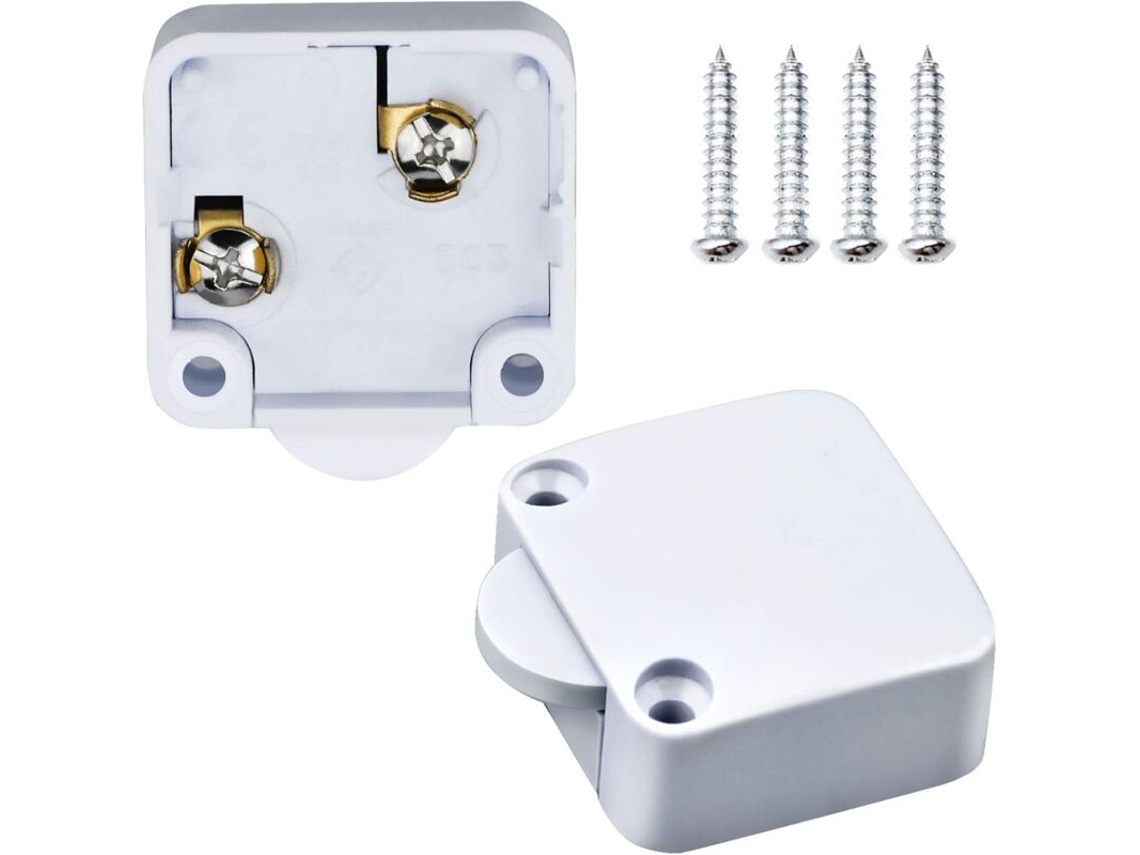 Interruptor Automático Para Guarda, Roupas, 2 Peças, Branco