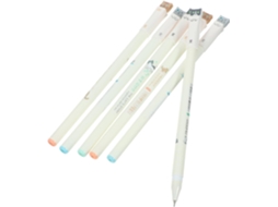 Kit Com 6 Canetas Gel Gadpiparty Em Formato De Gato Tinta Preta, Fofas