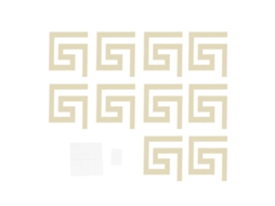Sticker de Linha de Cintura DIY, Decorativo Moderno, Estéreo, Para Parede, Sala de Estar, Ouro | S/MARCA