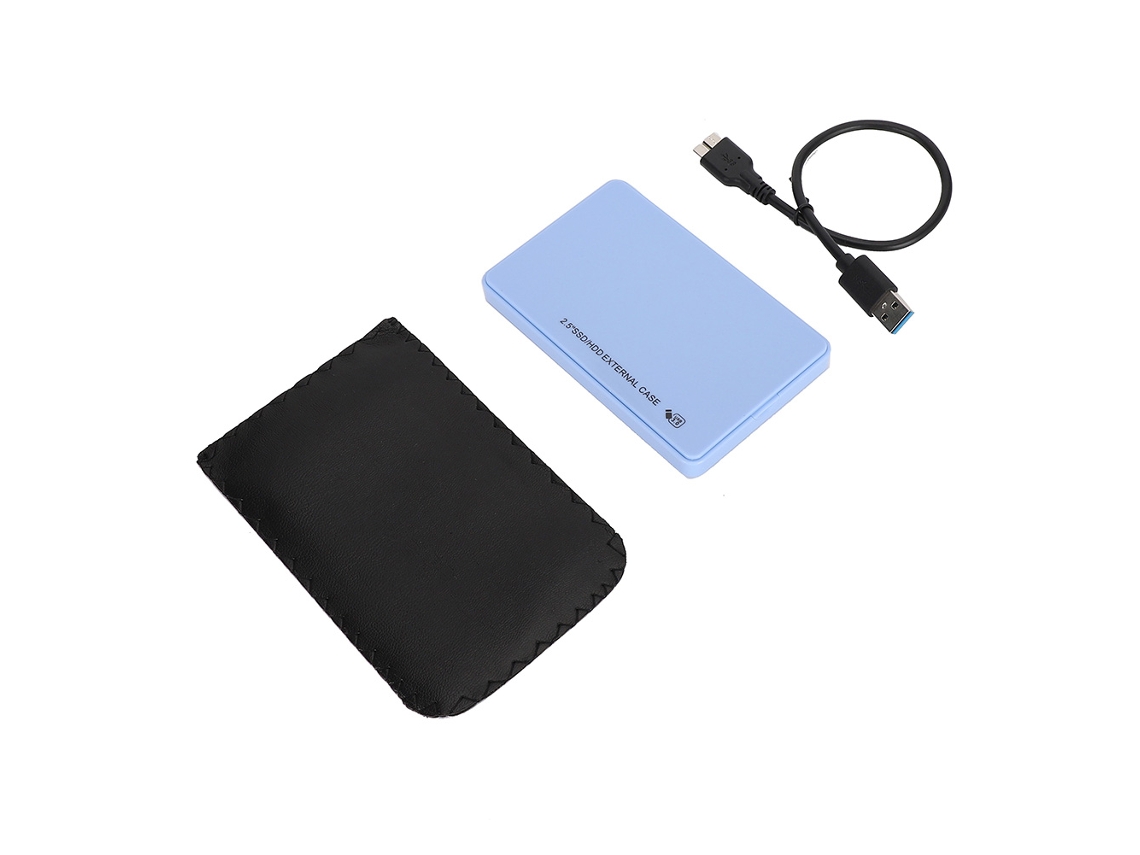 2026zentro-enclosure Para Hd Ssd 2.5" Usb 3.0 Para Sata 7mm 9.5mm Sem Ferramentas Azul (hd Não Incluído)