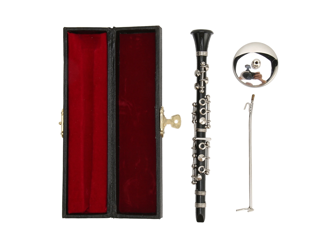 Réplica Miniatura De Clarinete Para Decoração Casa De Bonecas