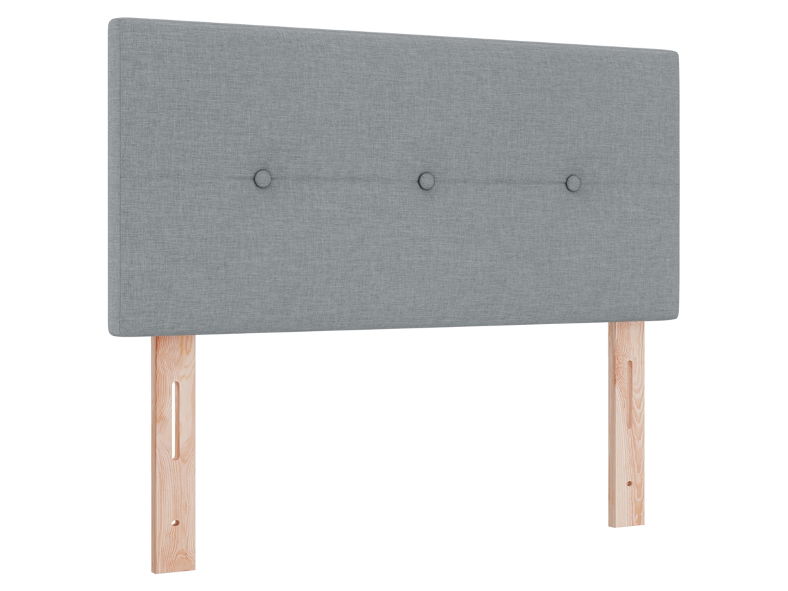 Conjunto 1 Cabeceira De Cama Estofada Vidaxl Cinzento-claro Tecido (100 Cm)