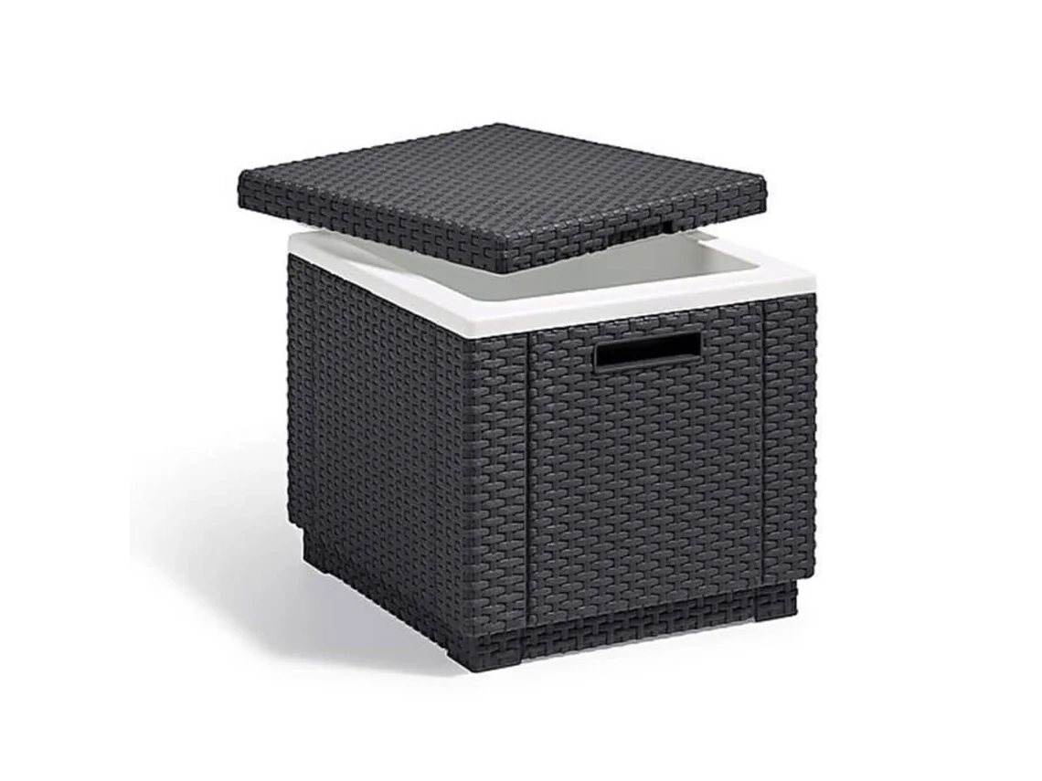 KETER Geladeira de jardim ICE CUBE grafite WxDxH cm 42x42x41