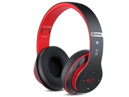 Fone De Ouvido Bluetooth Bestvite A6s Dobrável Com Controle De Volume Do Microfone Integrado Fm Vermelho