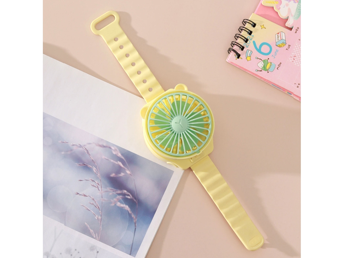 Ventilador de Pulso para Crianças com Pilhas, Portátil, Design de Desenho Animado, Leve e Silencioso, para Atividades Ao Ar Livre, Ideal... STELASPLEN