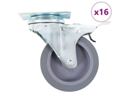 Vidaxl 16 Pcs Rodas Giratórias 75 Mm