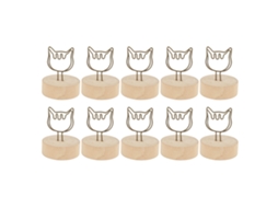 10 Unidades Porta Tarjetas De Mesa Com Base De Gato Porta Nome Clips Decoração Mesa